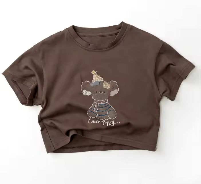 Wholesale 2026 INS Style Summer Children's Clothes Cartoon Print Short Sleeve T-Shirt Korean Style Versatile Pure Cotton Top for Kids
