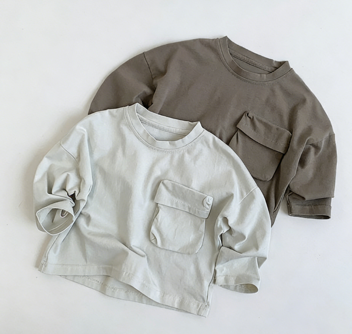 Wholesale 2026 Spring New Style Long Sleeve T-Shirt Unisex Kids Versatile Cotton Top for Toddlers Korean Version Casual Children's Wear