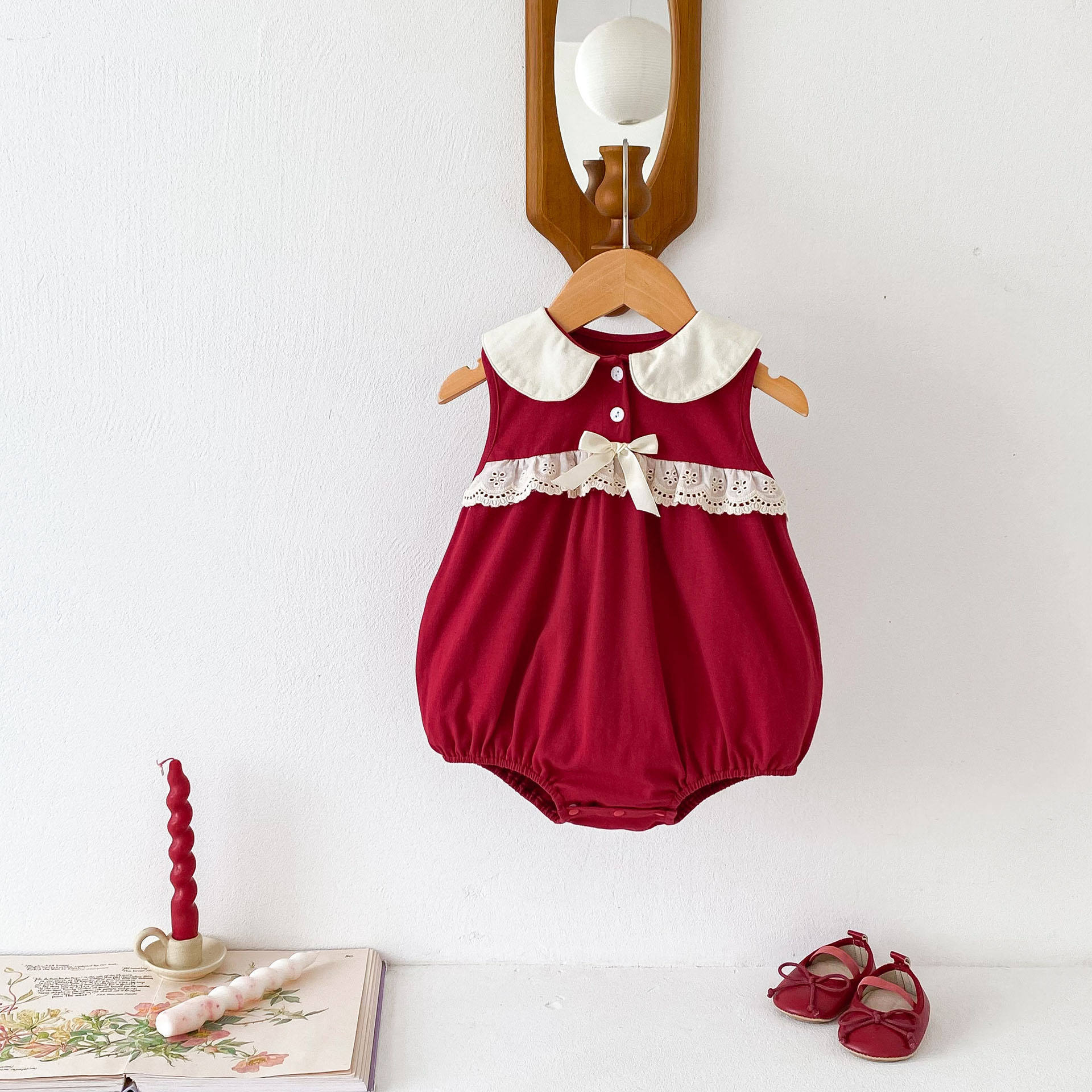 Wholesale 2026 Summer Ins Style Baby Romper New Style Sweet Cute White Mesh 100-Day Birthday Dress Baby Jumpsuit