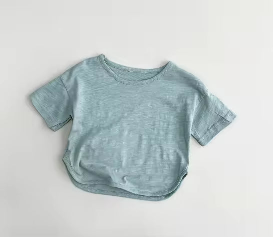Wholesale Salad Series 2026 Summer New Children's Short Sleeve Boys' T-Shirt Girls' All-Cotton Korean Style Japanese-Style Kids Top
