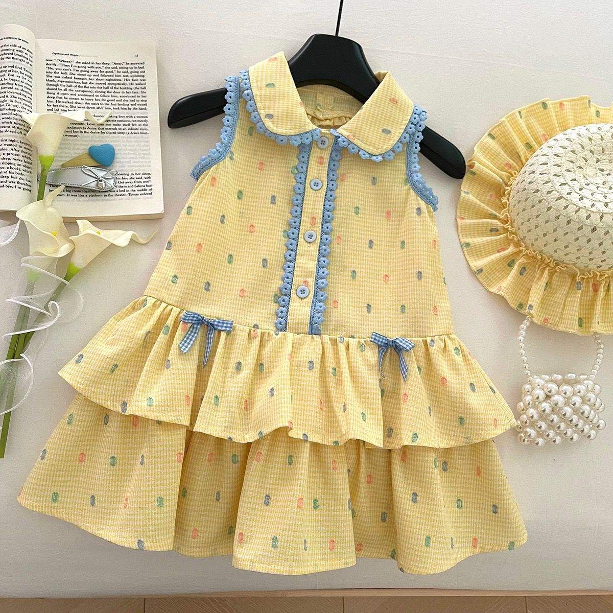 Wholesale 2026 Summer Girls' Dresses Little Girls' Lace Sleeveless Princess Dress Vacation Style Baby Girls Dress