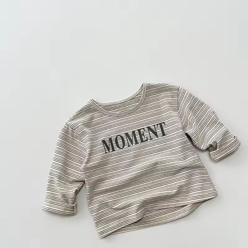 Wholesale Children's T-shirt 2026 Spring and Autumn New Style Unisex Children's Korean-style Cotton Long Sleeve T-shirt Letter Print