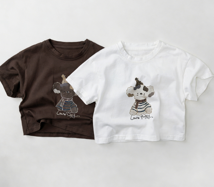 Wholesale 2026 INS Style Summer Children's Clothes Cartoon Print Short Sleeve T-Shirt Korean Style Versatile Pure Cotton Top for Kids