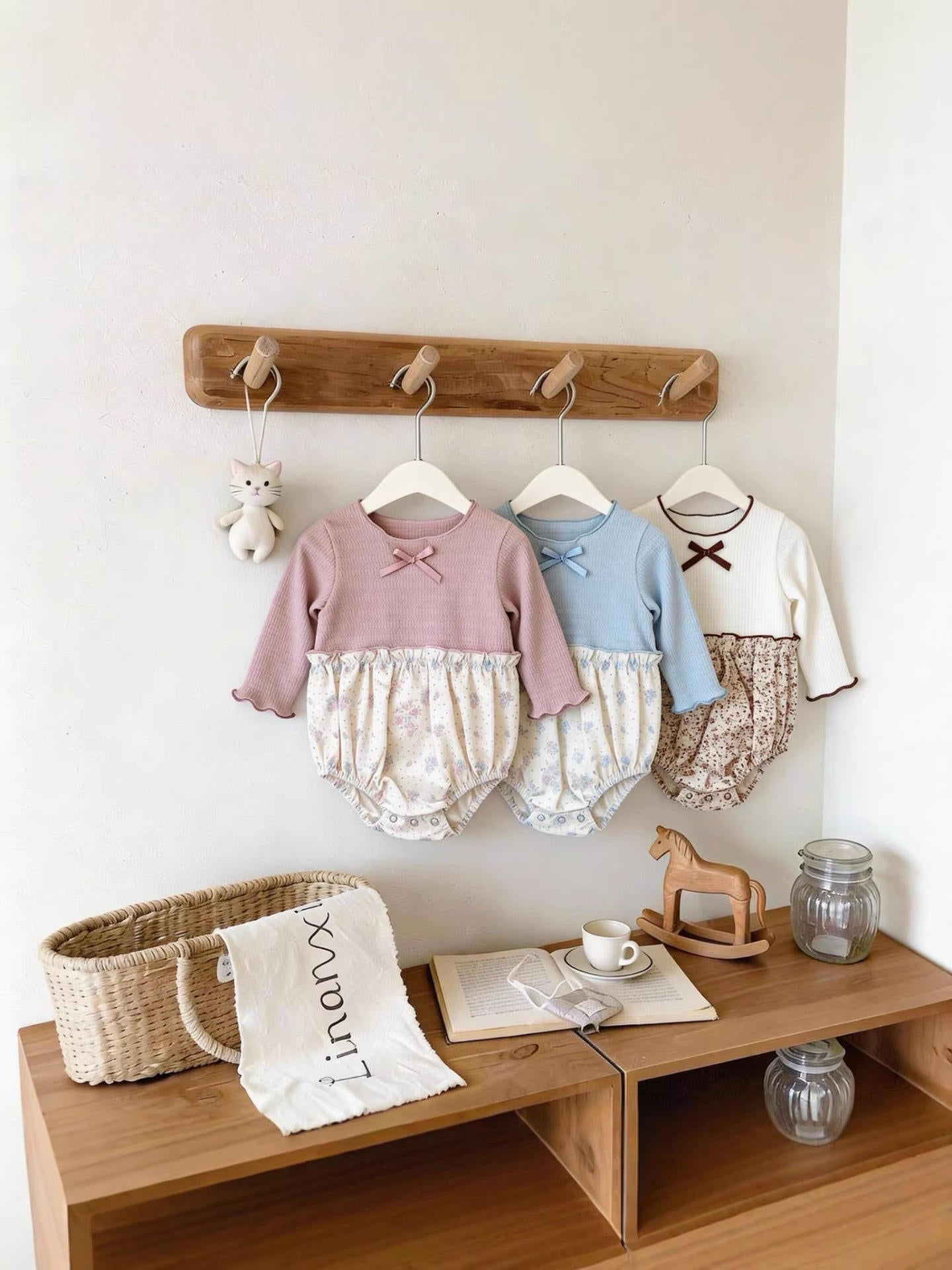 Wholesale Korean Style INS Style Baby Girl Romper Spring and Autumn Long-sleeve Stylish Birthday Baby Jumpsuits