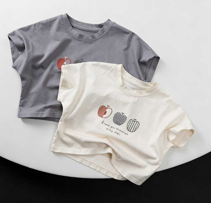 Wholesale Children's short-sleeve 2026 Summer New Style Baby T-shirt Fashion Korean-style Casual Printed T-shirt Cartoon Print Kids Top
