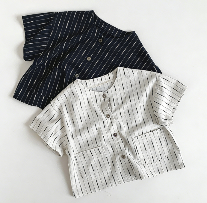 Wholesale 2026 Summer New Children's Short-sleeve Baby Shirt Boys and Girls Japanese and Korean Style Simple Short Top