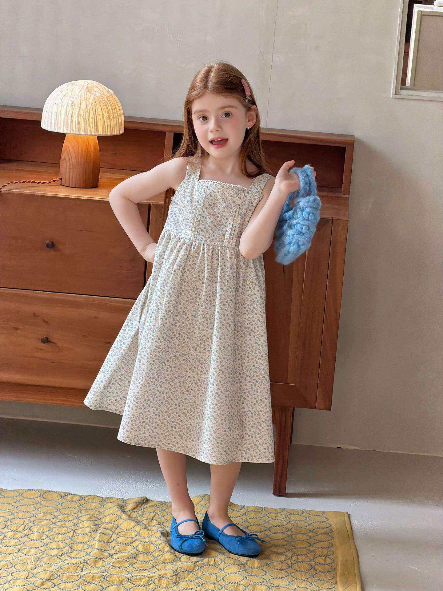 Wholesale Girl's Dress 2026 Summer New Korean Style Children's Floral Princess Baby Dresses Baby Lace Thin Strap Baby Skirts