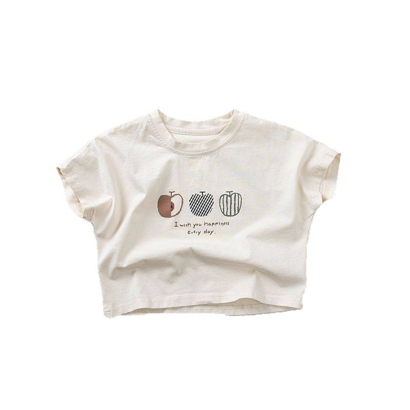 Wholesale Children's short-sleeve 2026 Summer New Style Baby T-shirt Fashion Korean-style Casual Printed T-shirt Cartoon Print Kids Top