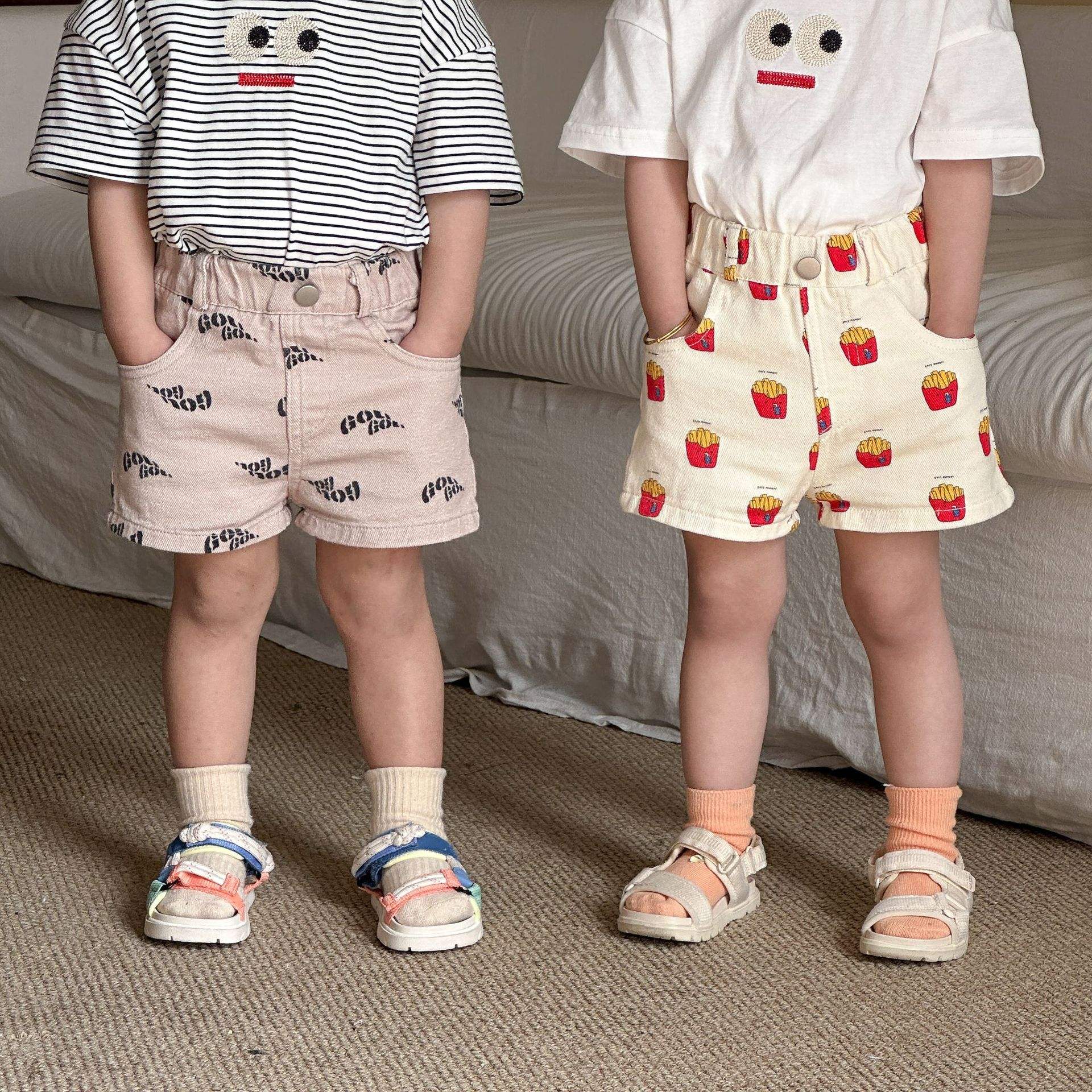 Wholesale 2026 Children's Clothes Casual Shorts Summer Pure Cotton Girls' Outdoor Wear Fashion Baby Boys' Three-quarter Shorts