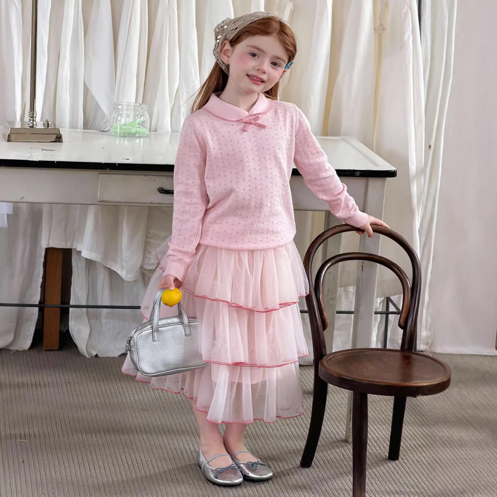 Wholesale 2026 Spring and Summer New Fashionable Girls' Crocheted Half Baby Skirt Children's Mesh Lace Princess Soft Versatile Skirts