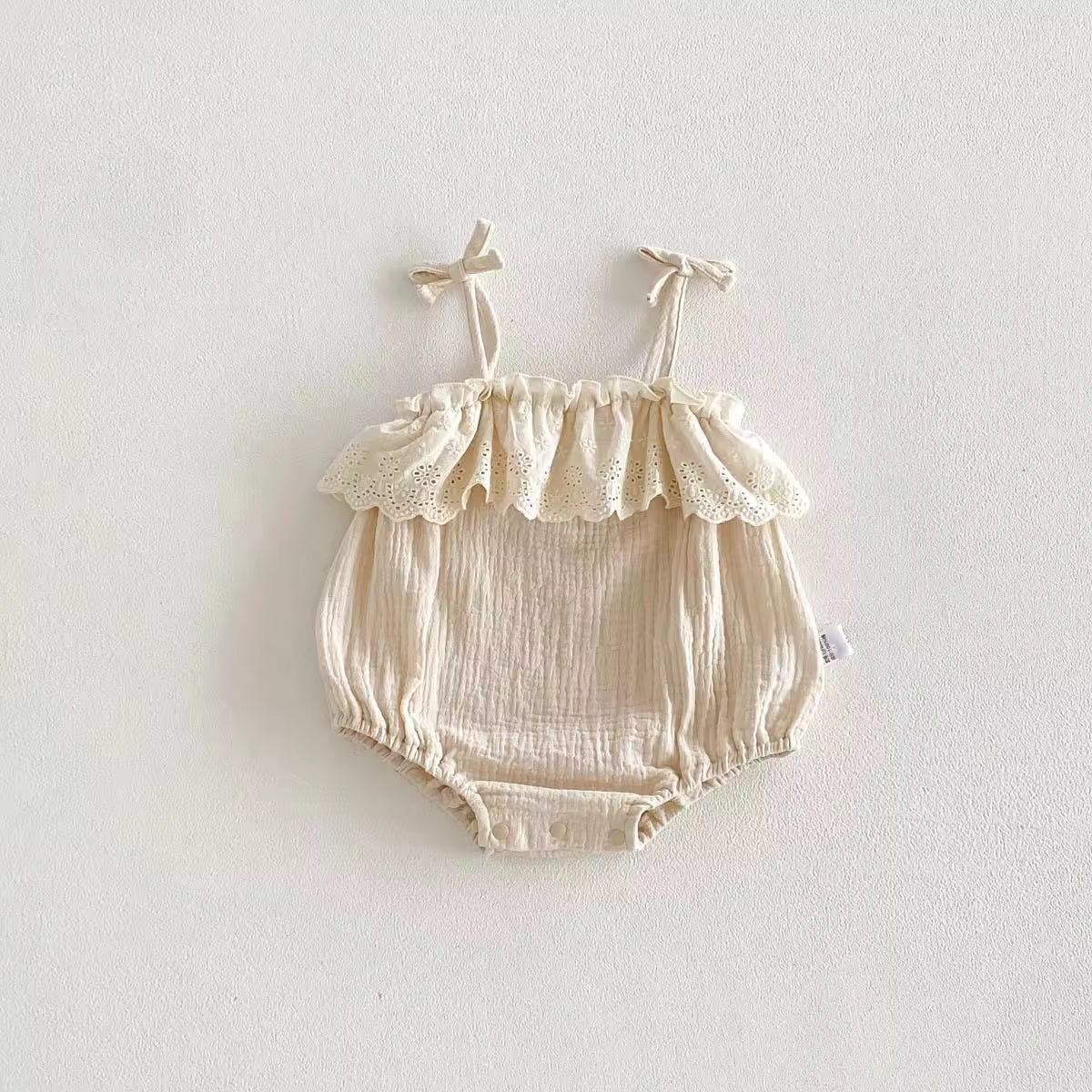 Wholesale 2026 Baby Girl's Romper Summer Thin Sweet Lace-trimmed Sleeveless Pullover Pure Cotton Stylish Baby Jumpsuit