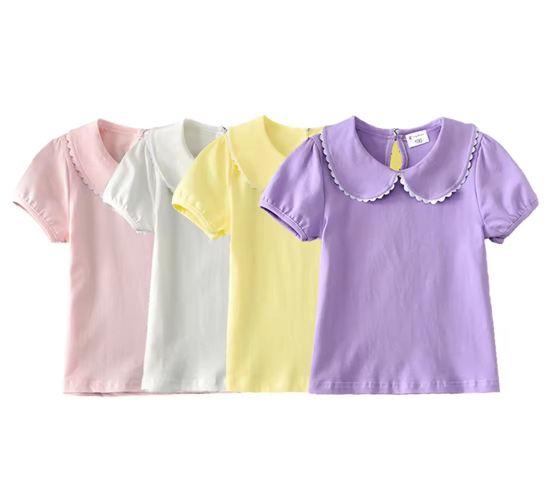 Girls T-shirt Summer Children's Summer Clothing Children Short Sleeve Top Baby Short Sleeve Cotton Thin Fashion
