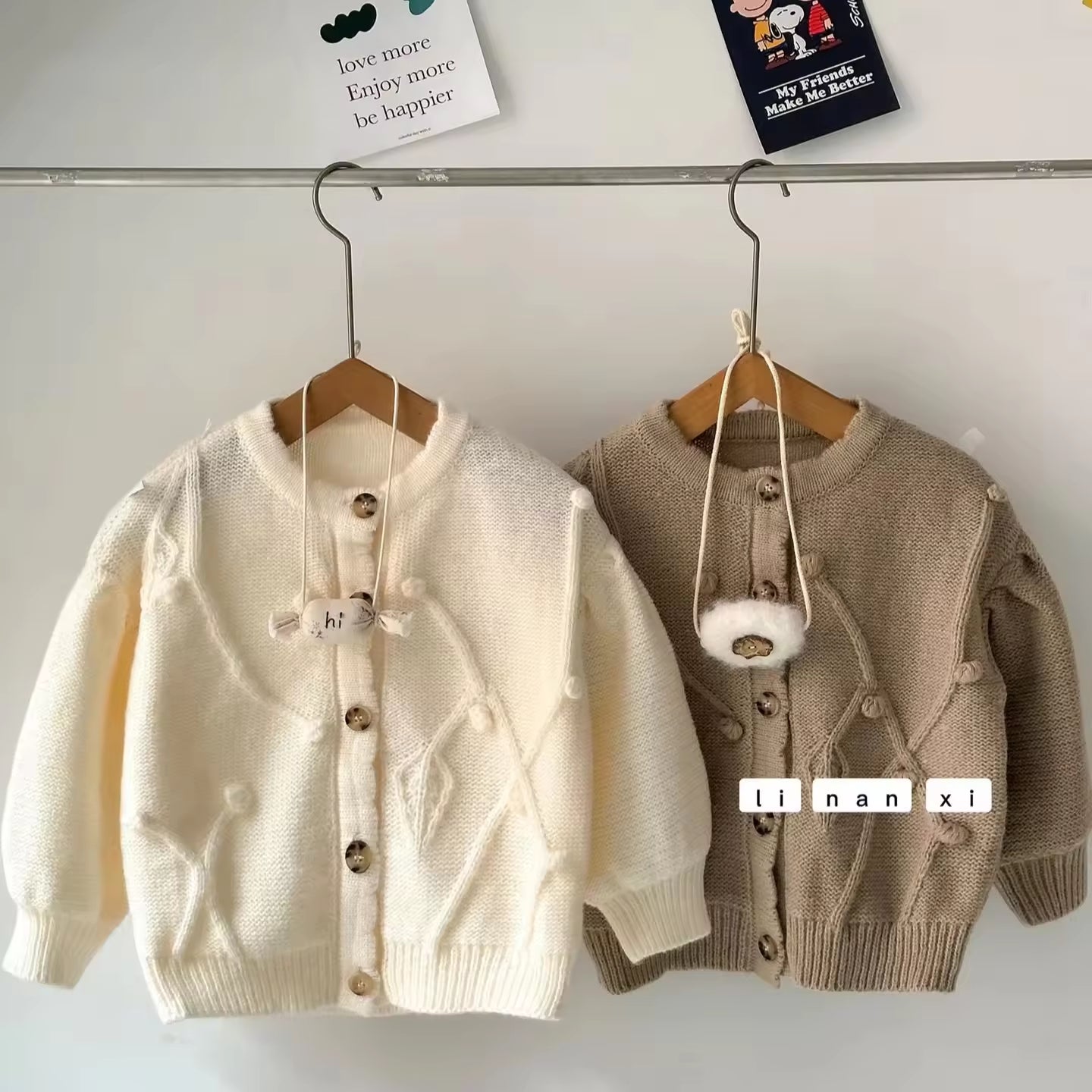 Korean Style Cardigan Sweaters for Boys and Girls 2025 Autumn Baby Versatile and Fashionable Knitted Top Coat