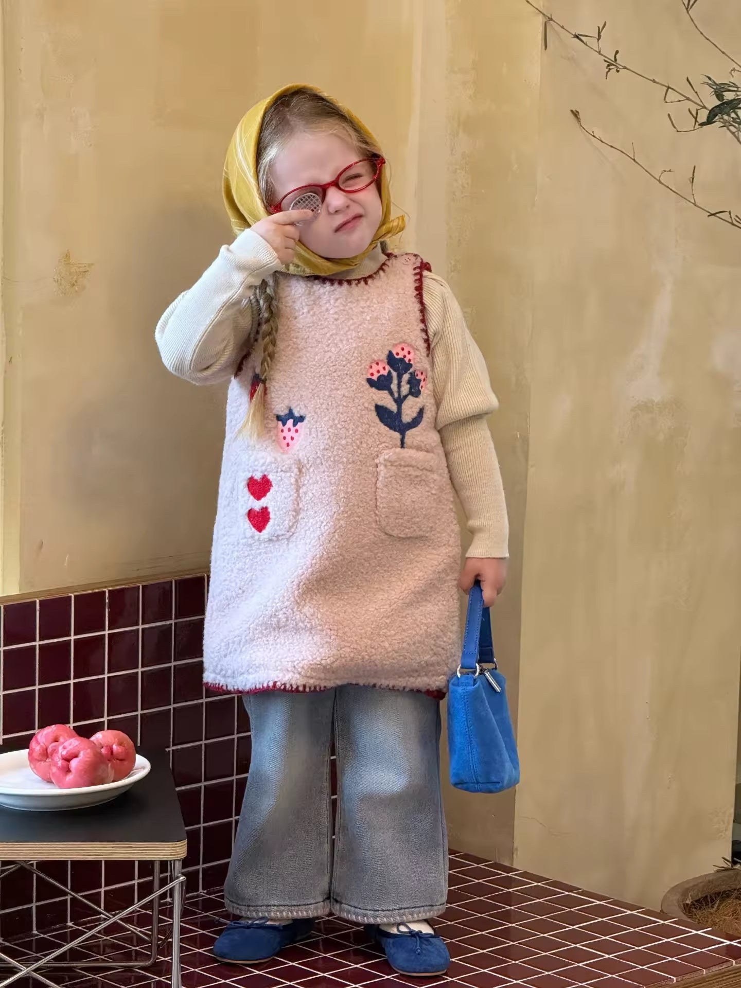 2025 Girls Winter Casual Cartoon Printed Baby Princess Dress New Cartoon Pattern Vest Baby Skirts