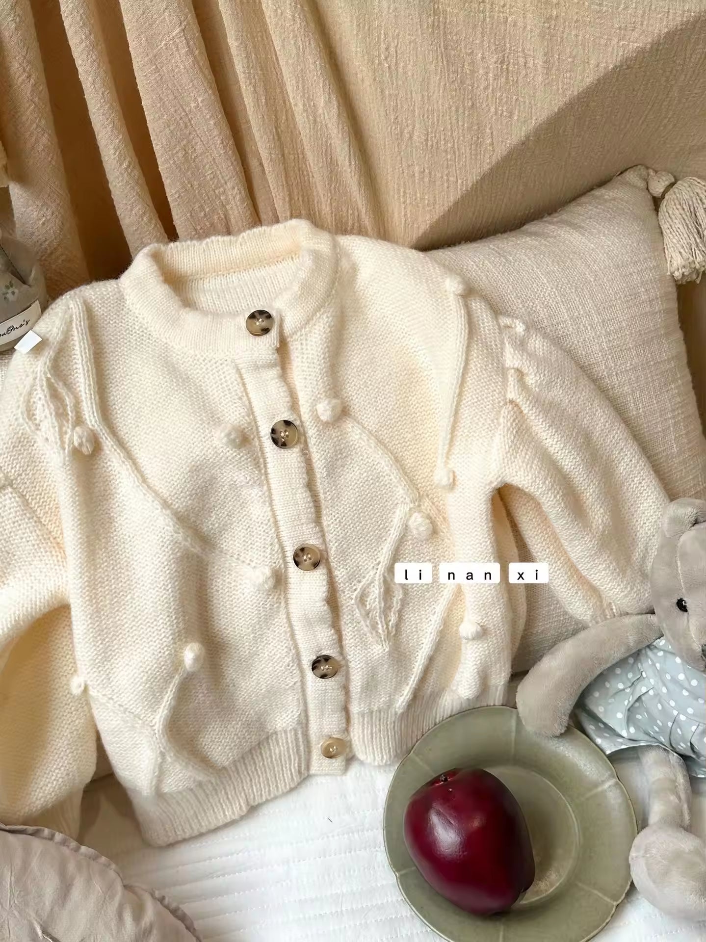Korean Style Cardigan Sweaters for Boys and Girls 2025 Autumn Baby Versatile and Fashionable Knitted Top Coat