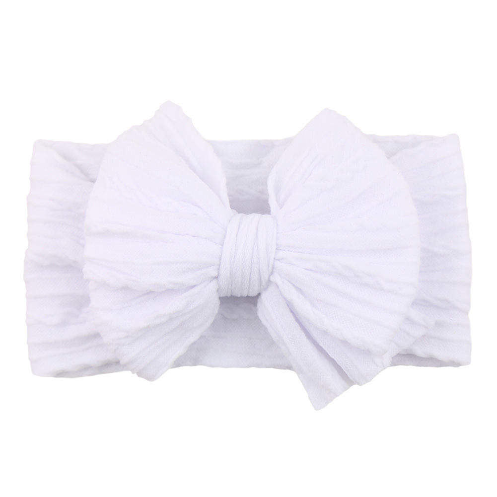 European and American New Children's Hair Band Baby Nylon Elastic Jacquard Headband Bow Hair Accessories