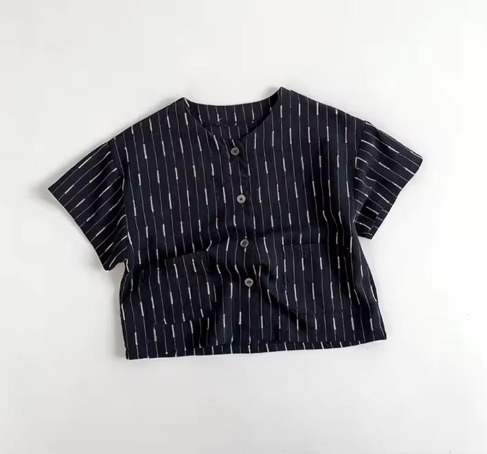 Wholesale 2026 Summer New Children's Short-sleeve Baby Shirt Boys and Girls Japanese and Korean Style Simple Short Top